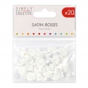Simply Creative Satin Roses - White (SCFLW008)