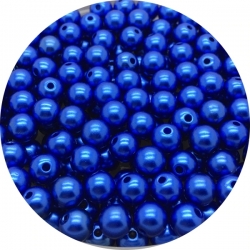 4mm Round Pearl Beads - Royal Blue (200 pack)