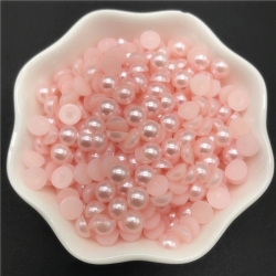 6mm Half-beads - Baby Pink (100 pack)