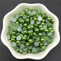 6mm Half-beads - Christmas Green (100 pack)