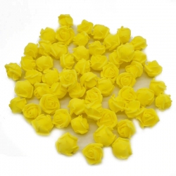 Stemless Foam Rose-heads - Yellow (50pcs)