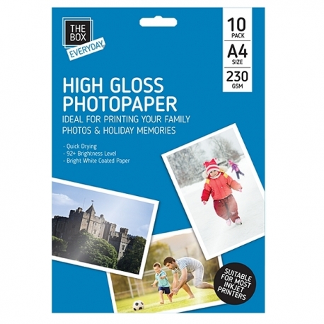 A4 High Gloss Photo Paper - 10 Sheets (STA0339)