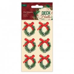 Mini Wreaths, Deck the Halls 6pcs (PMA 804942)