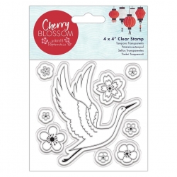 4 x 4'' Clear Stamp - Cherry Blossom, Crane (PMA 907272)
