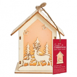 Wooden LED Shadow-box House - 2 Stags (PMA 174953)