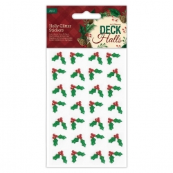 Holly Glitter Stickers (28pcs) - Deck the Halls (PMA 804943)