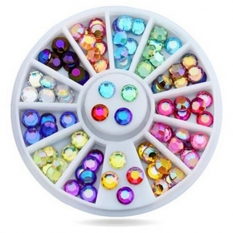 Coloured Gemstone Wheel (144pcs)