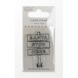 Simply Creative Mini Clear Stamp - Santa Sign (SCSTP048X21)