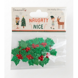 Dovecraft Christmas Naughty or Nice Holly Pieces (DCTOP210X21)