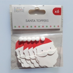 Simply Creative Christmas Basics Santa card toppers