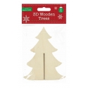 3D Wooden Christmas Tree - Plain (XMA4067)