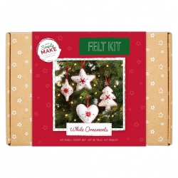 Simply Make White Felt Ornaments Kit (DSM 106084)