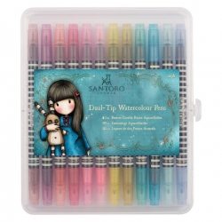 Watercolour Dual-tip Pens (12pk) - Gorjuss, Brights (GOR 851101)