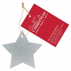 Create Christmas Flat Hanging Blank - Metal Star (PMA 174058)