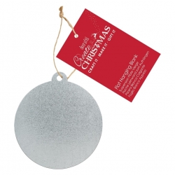 Create Christmas Flat Hanging Blank - Metal Bauble (PMA 174059)