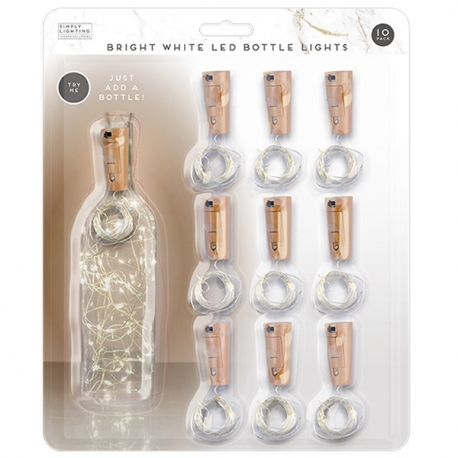Bottle Top String Lights 10-PACK - Bright White (HOM3875)
