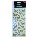 Simply Creative Glitter Butterfly Stickers - Gold (SC065)