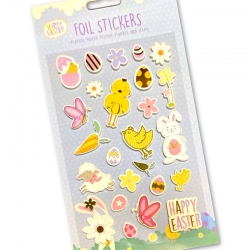 Easter Foiled Foam Stickers - Happy Easter (EAS4780)