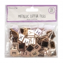 Dovecraft Essentials Metallic Letter Tiles - Rose Gold (DCBS225)