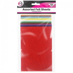 Felt Pack (10pcs) - Multi Colours (CR1877)