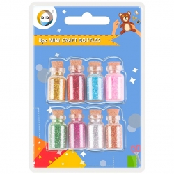 Mini Craft Bottles (8 pack) - Glitter (KC2071)