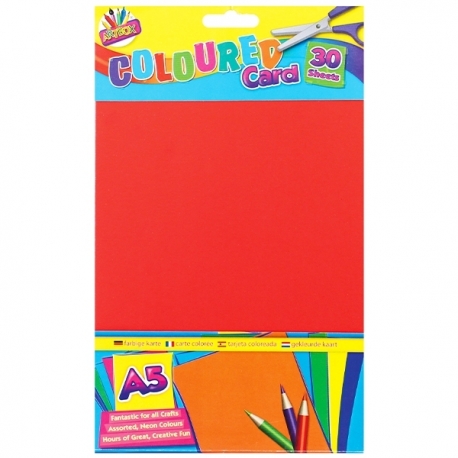 Artbox A5 Assorted Colour Craft Card 30 sheets (T6882)