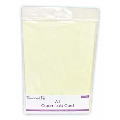 A4 Cream Laid Card 10 sheets (DCBS101)