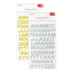 Simply Creative Glitter Alphabet Stickers OFFER Gold/Silver