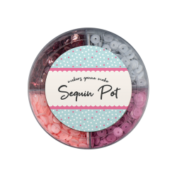 Sequin Pot - Pinks/White (STA4399)