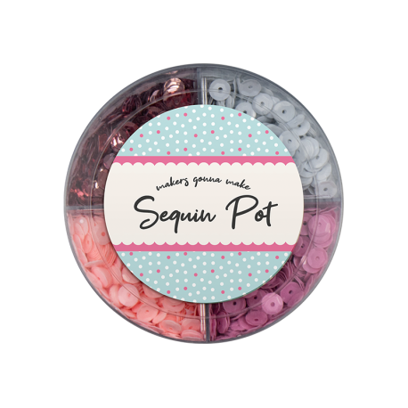 Sequin Pot - Pinks/White (STA4399)
