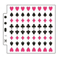 13 x 13cm Reusable Stencil - Playing Cards (1pc)