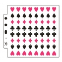 13 x 13cm Reusable Stencil - Playing Card Suits (1pc)
