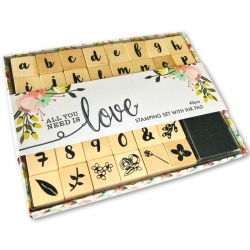Alphabet Icon Set with Ink Pad - All You Need is Love (HCR