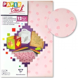 Clairefontaine Paper Touch Translucent Pink Flowers (94157)