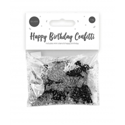 Metallic Happy Birthday Confetti - Silver (PAR4489)