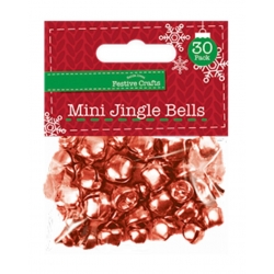 Mini Jingle Bells (30pcs) - Red Assorted sizes (XMA4006)
