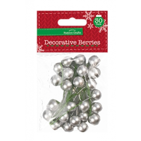Small Decorative Berries - Silver (XMA4009)
