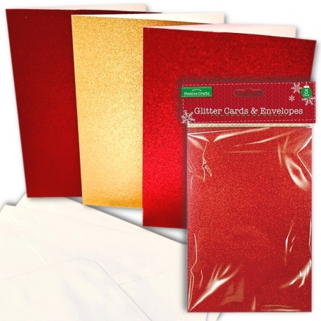 Glitter Cards & Envelopes 3 pack (XMA4038)