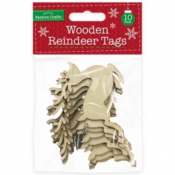 Wooden Reindeer Tags (XMA4071)