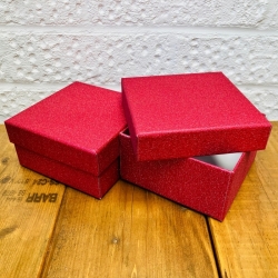 Glitter Gift box 2 pack 10.8 x 10.8cm - Red (XMA3290)