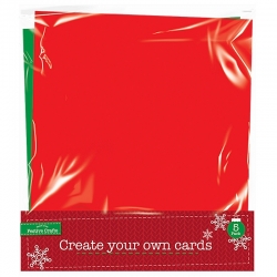 Make your own Greetings cards 7" x 5" Red & Green (XMA4037)