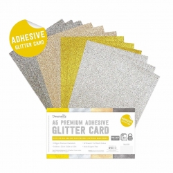A5 Adhesive Glitter Sheets Metallic (DCGCD046)