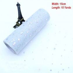 Tulle Roll with Sequins - Pale Blue (15cm x 9.1m)