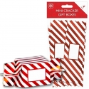 Mini Cracker Gift Boxes - Metallic Red Stripes (XMA5689)