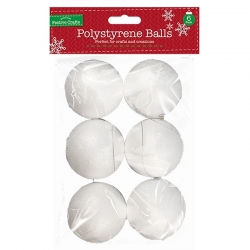 Polystyrene Baubles 6 Pack (XMA4015)