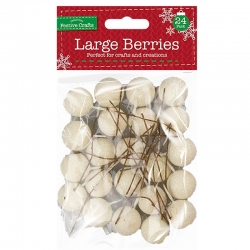Large Decorative Berries - White (XMA4010)