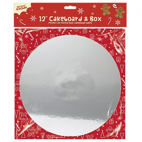 12" Christmas Cakeboard & Box- Red (XMA3934)