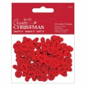 Create Christmas Wooden Shapes (30pcs) - Mini Gingerbread Men Red (PMA 174581)