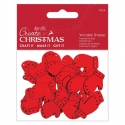 Create Christmas Wooden Shapes (30pcs) - Mini Mittens Red (PMA 174589)