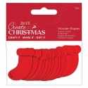 Create Christmas Wooden Shapes (12pcs) - Stockings Red (PMA 174583)